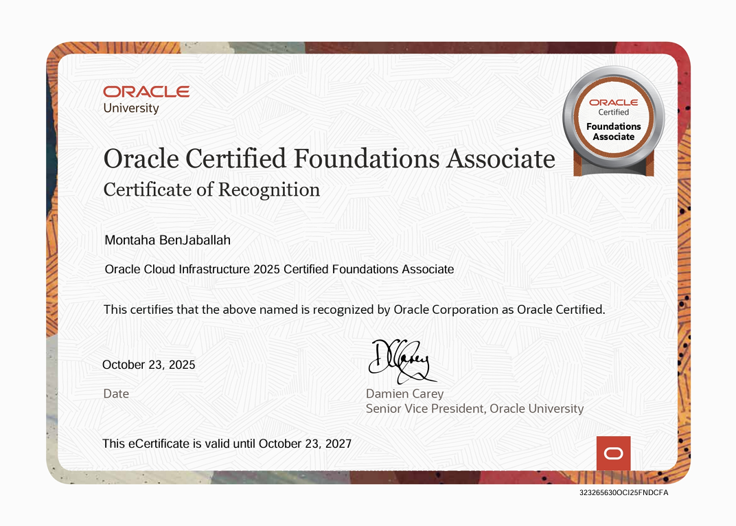 Oracle Cloud Infrastructure 2025 Certified Foundations Associate